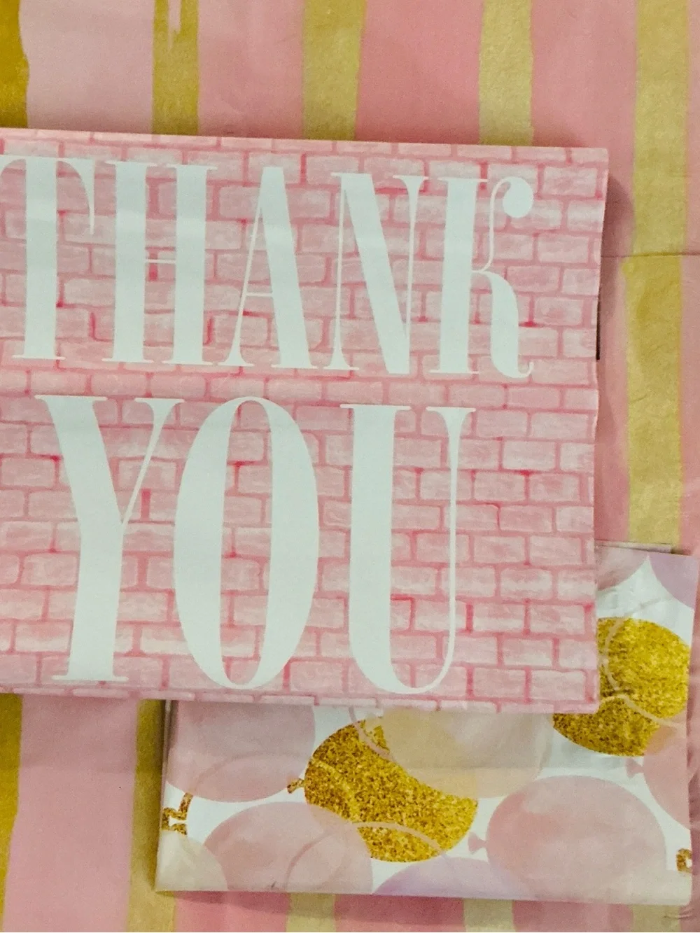 Polymailers shipping bundle size 10 X 13 lot of 10 and Thank you stickers